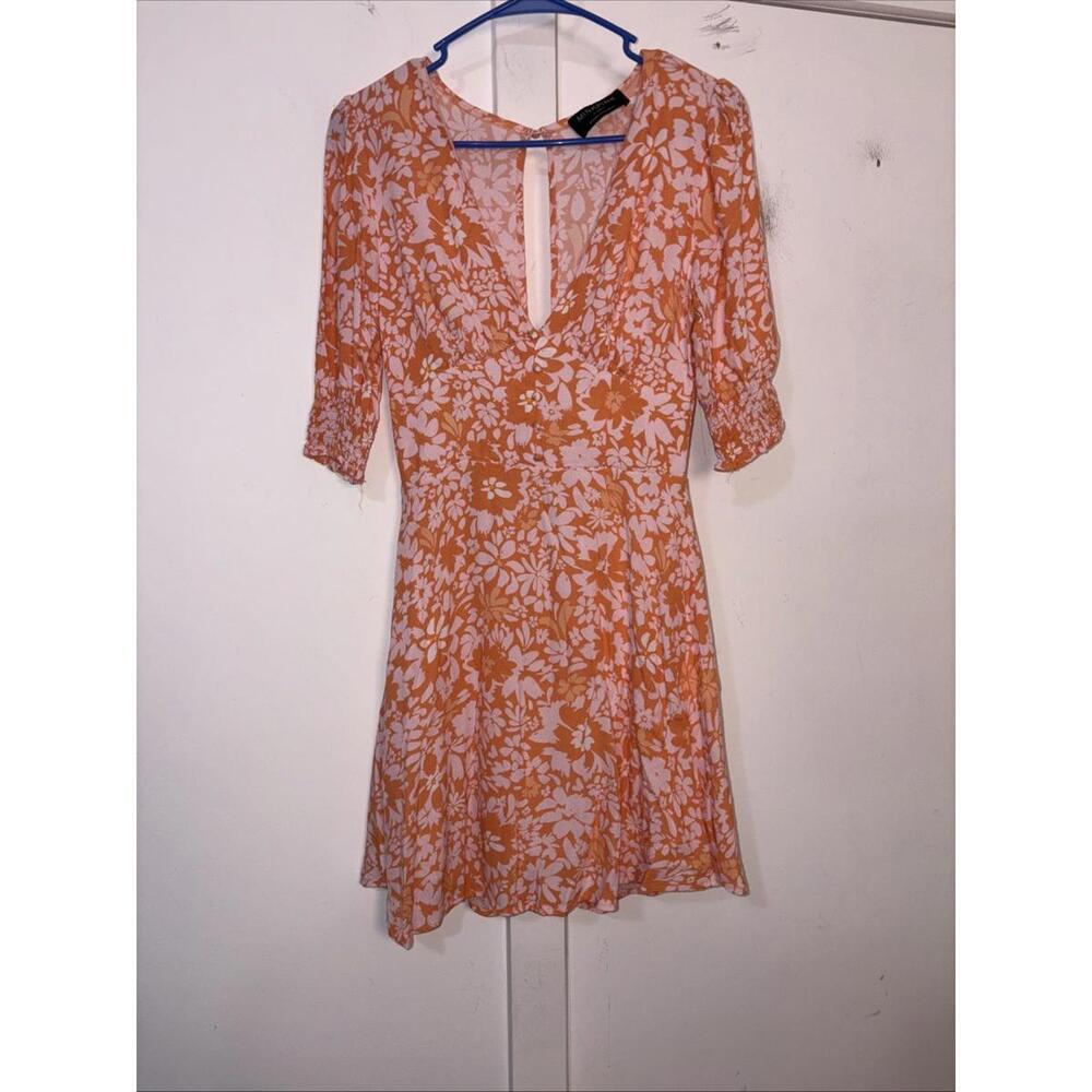 MinkPink X Revolve Marli Mini Open Back Tropical Floral Print Dress NWT Large